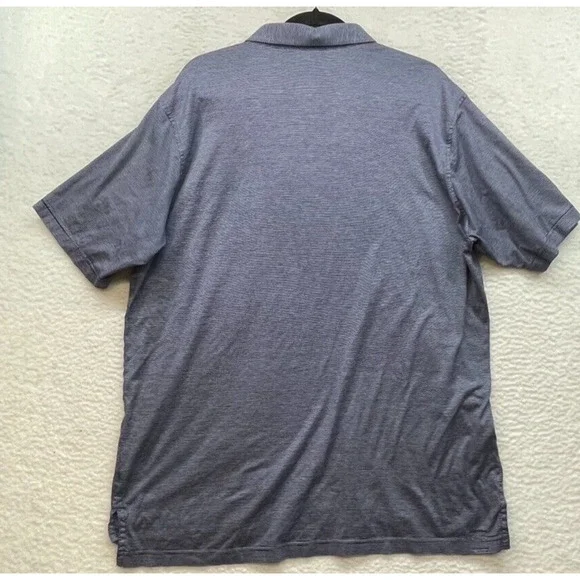 Peter Millar Shirt Mens Extra Large Blue Striped Polo Golf Crown Preppy Casual - Picture 2 of 9
